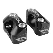 PONTET DE GUIDON UNIVERSEL VOCA HB28 V2 ALU CNC ADAPTATEUR DIAM 28,6mm NOIR (ENTRAXE FIXATION 32,20 A 34,80mm) (PAIRE) 3700948309759
