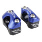 PONTET DE GUIDON UNIVERSEL VOCA HB28 V2 ALU CNC ADAPTATEUR DIAM 28,6mm NOIR/BLEU (ENTRAXE FIXATION 32,20 A 34,80mm) (PAIRE) 3700948309773