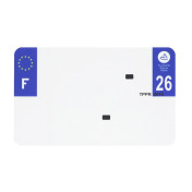 PLASTIC STRIP FOR BLANK PVC LICENSE PLATE (MOTORBIKE FORMAT 210X130)-DEPT 26/EUROPE (SOLD PER UNIT) 3700948119167