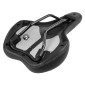 SADDLE- NEWTON FOR URBAN BIKE - ATHLETIC CONFORT DENSITY LINE "UNISEX" BLACK+ GREEN/GREY PATTERN- 270x175mm -BLACK STEEL RAIL 3700948075739