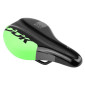 SADDLE- NEWTON FOR CHILDREN RAV BLACK / GREEN PATTERN 210x130mm -STEEL RAIL - BLACK-WITH ERGO HOLE 3700948102916