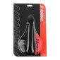 SADDLE- NEWTON FOR CHILDREN RAV BLACK / RED PATTERN 210x130mm -STEEL RAIL - BLACK-WITH ERGO HOLE 3700948102923