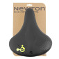 SELLE NEWTON CITY METRO ELASTOMERE RELAXED NOIR A MEMOIRE DE FORME AVEC POIGNEE PRISE EN MAIN 260x220mm (IDEAL POUR VELO ELECTRIQUE) 3700948094778