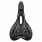 SELLE NEWTON VTT/TREKKING ERGONOMIC HOMME ATHLETIC NOIR A MEMOIRE DE FORME AVEC TROU CENTRAL 260x155mm 3700948205013