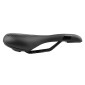 SELLE NEWTON VTT/TREKKING ERGONOMIC HOMME ATHLETIC NOIR A MEMOIRE DE FORME AVEC TROU CENTRAL 260x155mm 3700948205013