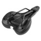 SELLE NEWTON VTT/TREKKING ERGONOMIC HOMME ATHLETIC NOIR A MEMOIRE DE FORME AVEC TROU CENTRAL 260x155mm 3700948205013