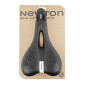 SELLE NEWTON VTT/TREKKING ERGONOMIC HOMME ATHLETIC NOIR A MEMOIRE DE FORME AVEC TROU CENTRAL 260x155mm 3700948205013