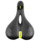 SADDLE- NEWTON FOR URBAN BIKE- "FOR MEN " Black ELASTOMER SHAPE MEMORY- ERGO HOLE- 260x185mm 3700948117149