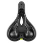 SADDLE- NEWTON FOR URBAN BIKE- "FOR MEN " Black ELASTOMER SHAPE MEMORY- ERGO HOLE- 260x185mm 3700948117149