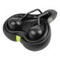 SADDLE- NEWTON FOR URBAN BIKE- "FOR MEN " Black ELASTOMER SHAPE MEMORY- ERGO HOLE- 260x185mm 3700948117149