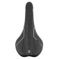 SADDLE - NEWTON FOR ROAD BIKE / MTB - KALLUM BLACK/SILVER LINE - 281x140mm - STEEL RAIL 3700948209172