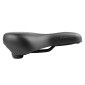 SADDLE- NEWTON FOR URBAN BIKE - BLACK - FLUIDYNAMIC DUAL DENSITY CONFORT 50 MODERATE -ELASTOMER 272x192mm 3700948228258