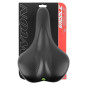 SADDLE- NEWTON FOR URBAN BIKE - "FOR MEN" BLACK - FLUIDYNAMIC DUAL DENSITY CONFORT 50 MODERATE 282x180mm 3700948228203