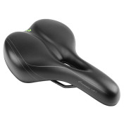 SADDLE- NEWTON FOR URBAN BIKE - "FOR MEN" BLACK - FLUIDYNAMIC DUAL DENSITY CONFORT 51 MODERATE ERGO HOLE 272x192mm 3700948228210