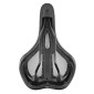 SADDLE- NEWTON FOR URBAN BIKE - "FOR MEN" BLACK - FLUIDYNAMIC DUAL DENSITY CONFORT 51 MODERATE ERGO HOLE 272x192mm 3700948228210
