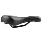 SADDLE- NEWTON FOR URBAN BIKE - "FOR MEN" BLACK - FLUIDYNAMIC DUAL DENSITY CONFORT 51 MODERATE ERGO HOLE 272x192mm 3700948228210