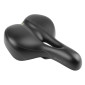 SADDLE- NEWTON FOR URBAN BIKE - "FOR LADY" BLACK - FLUIDYNAMIC DUAL DENSITY - CONFORT 21 - Ergo hole - 268x199mm 3700948228234