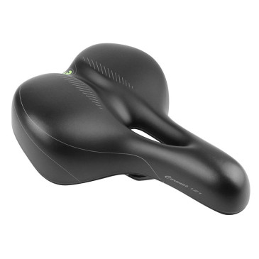SADDLE- NEWTON FOR URBAN BIKE - "FOR LADY" BLACK - FLUIDYNAMIC DUAL DENSITY - CONFORT 21 - Ergo hole - 268x199mm 3700948228234