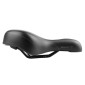 SADDLE- NEWTON FOR URBAN BIKE - "FOR LADY" BLACK - FLUIDYNAMIC DUAL DENSITY - CONFORT 21 - Ergo hole - 268x199mm 3700948228234