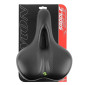SADDLE- NEWTON FOR URBAN BIKE - "FOR LADY" BLACK - FLUIDYNAMIC DUAL DENSITY - CONFORT 21 - Ergo hole - 268x199mm 3700948228234