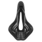 SELLE NEWTON ROUTE/VTT NOIR CONFORT AVEC TROU CENTRAL 258x157mm RAIL ACIER NOIR 3700948278352