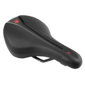 SELLE NEWTON JUNIOR ICHNOS RACING NOIR DECO ROUGE 236X139MM RAIL ACIER -SDL- 3700948300497