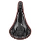 SADDLE- DDK FOR ROAD BIKE VINTAGE - BROWN WITH RIVETS -STEEL RAIL- 263x148mm 3700948083260