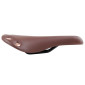 SADDLE- DDK FOR ROAD BIKE VINTAGE - BROWN WITH RIVETS -STEEL RAIL- 263x148mm 3700948083260