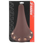 SADDLE- DDK FOR ROAD BIKE VINTAGE - BROWN WITH RIVETS -STEEL RAIL- 263x148mm 3700948083260