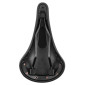 SADDLE- DDK FOR ROAD BIKE VINTAGE - BLACK WITH RIVETS - STEEL RAIL- 263x148mm 3700948083277