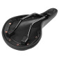 SADDLE- DDK FOR ROAD BIKE VINTAGE - BLACK WITH RIVETS - STEEL RAIL- 263x148mm 3700948083277