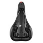 SELLE JUNIOR NEWTON MISSION NOIR DECO ROUGE/ARGENT 240x160mm RAIL ACIER NOIR 3700948075630