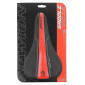 SELLE JUNIOR NEWTON MISSION NOIR DECO ROUGE/ARGENT 240x160mm RAIL ACIER NOIR 3700948075630