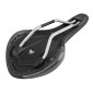 SADDLE- DDK FOR ROAD BIKE/MTB ARIO BLACK / WHITE-GREY PATTERN 285x136mm -CR-MO RAIL- GREY 3700948075685