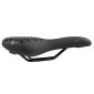 SADDLE- NEWTON FOR URBAN BIKE - ATHLETIC CONFORT DENSITY LINE "UNISEX" BLACK+ GREEN/GREY PATTERN- 270x175mm -BLACK STEEL RAIL 3700948075739