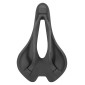 SELLE 3D CARBONE T801 NOIR OUVERTE 245x143 RAIL CARBONE BASE NYLON MAT POIDS 195g (POIDS MAX 90kgs) -NEWTON- 3700948300442