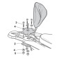 FIXATION DOSSERET DE SELLE SHAD POUR PIAGGIO 310 MP3 HPE/SPORT 2025> (V0MP35RV) 8430358702240