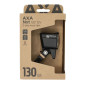 ECLAIRAGE VELO VAE / E-BIKE AVANT SUR FOURCHE AXA NXT 130 E-BIKE 6-12V 130LUX HOMOLOGUE NOIR COMPATIBLE DYNAMO - POUR VOIR A 140M ET VISIBLE A 7KMS 8713249351360