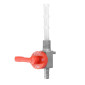 ROBINET ESSENCE CYCLO ADAPTABLE PEUGEOT 103 AVEC INDICATEUR DE POSITION ROUGE (QUALITE PREMIUM) -OMG- 3667385000901