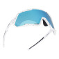 LUNETTES VELO ADULTE GIST MASK MONTURE BLANC VERRE BLEU POLYCARBONATE (PROTECTION 100% CONTRE UVA, UVB, UV) 8013271365411