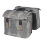 SACOCHE ARRIERE VELO DOUBLE BASIL ELEGANCE 40L TAUPE FIXATION VELCROS SUR PORTE BAGAGE (36x32x16 cm) COMPATIBLE SYSTEME MIK 2.0 (COMPATIBLE AVEC 211726 INCLUS) 8715019184000