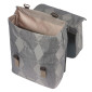 SACOCHE ARRIERE VELO DOUBLE BASIL ELEGANCE 40L TAUPE FIXATION VELCROS SUR PORTE BAGAGE (36x32x16 cm) COMPATIBLE SYSTEME MIK 2.0 (COMPATIBLE AVEC 211726 INCLUS) 8715019184000