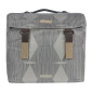 SACOCHE ARRIERE VELO DOUBLE BASIL ELEGANCE 40L TAUPE FIXATION VELCROS SUR PORTE BAGAGE (36x32x16 cm) COMPATIBLE SYSTEME MIK 2.0 (COMPATIBLE AVEC 211726 INCLUS) 8715019184000