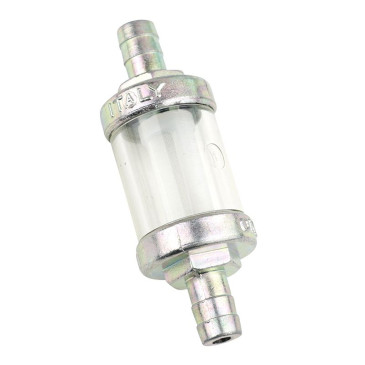 FILTRE A ESSENCE CYLINDRIQUE ACIER DIAM 8 mm TRANSPARENT/ARGENT (VENDU A L'UNITE) -OMG- 3667385000932