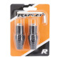 EMBOUT DE GUIDON REPLAY CONIQUE MOLETE CARBONE DIAM 17 mm (PAIRE) 3700948034187