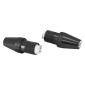 EMBOUT DE GUIDON REPLAY CONIQUE MOLETE NOIR DIAM 17 mm (PAIRE) 3700948034194