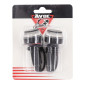 BAR ENDS - AVOC WITH LEDS - ALIMINIUM CONE - TRANSPARENT/BLACK (6 LEDS ORANGE) (PAIRE) 3700948167328
