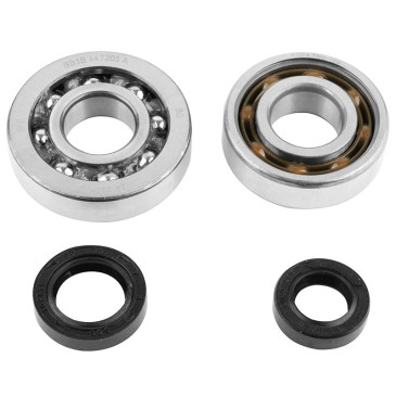ROULEMENT D'EMBIELLAGE + JOINT SCOOT P2R ADAPTABLE PEUGEOT 50 SPEEDFIGHT 2, TKR, TREKKER (AVEC POMPE DELLORTO) (KIT SKF SC04A47CS+ 6204 POLYAMIDE C4/JOINT NITRILE) 3701213410330