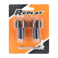 EMBOUT DE GUIDON REPLAY ROLLER NOIR/OR DIAM 17 mm (PAIRE) 3700948034286