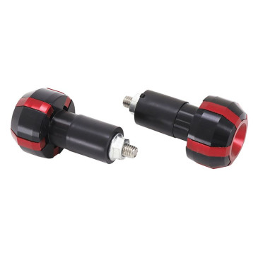 EMBOUT DE GUIDON REPLAY ROLLER NOIR/ROUGE DIAM 17 mm (PAIRE) 3700948034293